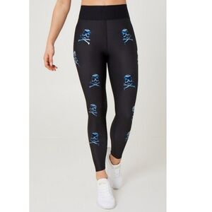 Ultracor x soulcycle blue camo skull legging